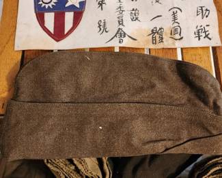 Clothing was in chest with the WW2 CBI China Burma India Blood Chit Original