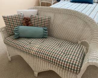 Wicker settee