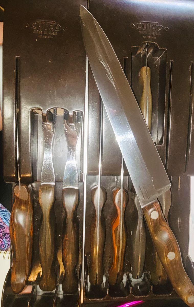 9-piece vintage CUTCO knife set with Bakelite handles