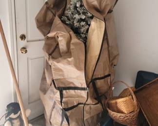 Flocked Christmas tree in protective case