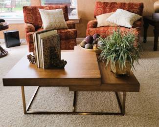 Contemporary coffee table - Thomasville Chairs and Bernhardt side tables
