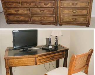 Bedroom furniture. Modular dresser, 3 drawer chest and corner desk