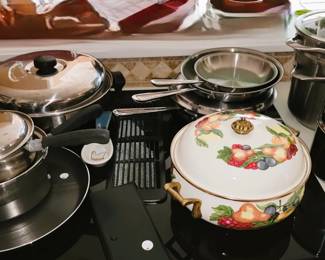 Kitchen cooking pots and pans