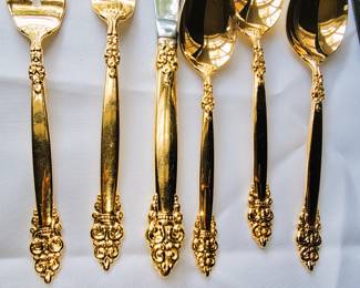 Gold plate flatware