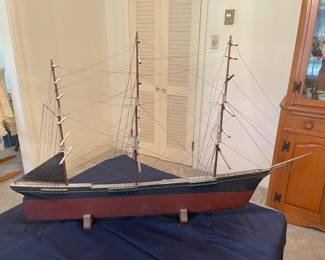 vintage tall ship model