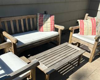 Teak and yes we have teak oil and cleaner