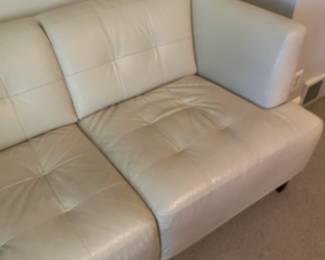 Perfect Little Leather Sofa.....Great at the end of a bed