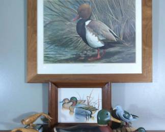 Framed Art Of Ducks, Bundy Decoy And More Bird Decor 