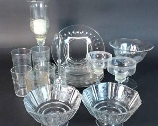 Etched And Cut Glass Tableware 