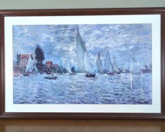 Claude Monet, The Boats Regatta at Argenteuil, Framed Print