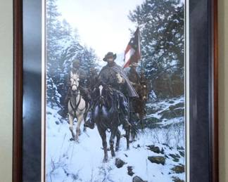 The Black Knight By John Paul Strain, Framed Civil War Art