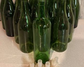Vintage Green Wine Bottles