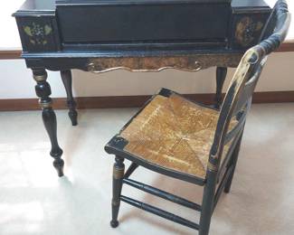 Hitchcock Style Writing Table And Tell City Side Chair