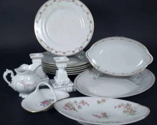 Floral Tableware Featuring Limoges, Steubenville And Spode