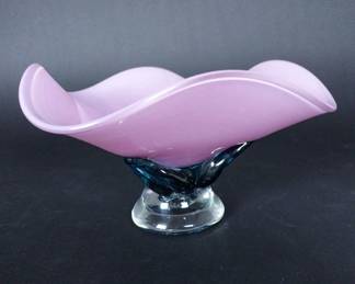 Hand Blown Art Glass Bowl 
