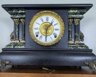 Adrian Ingraham Mantel Clock, Late 19th Century Antique