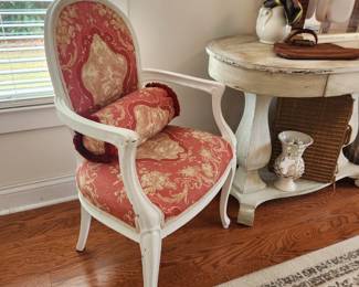 Accent Chair with matching bolster pillow