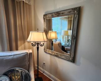 Floor Lamp and Mirror