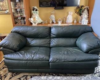 Lot 35 | Forest Green Leather Sofa
