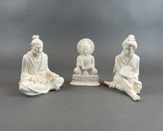 Lot 24 | Vtg Signed A. Gianelli Figures & Stone Buddha

