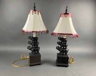 Lot 194 | Vtg Elephant Lamp Pair
