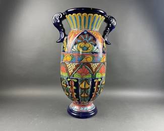 Lot 183 | Vtg Mexican Masart Large Vase Planter
