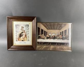 Lot 285 | Vtg Last Supper Print & More!
