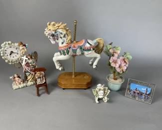 Lot 40 | Lefton Music Box Carousel Horse & More
