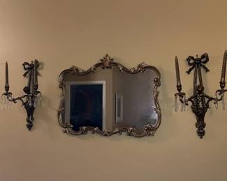 Lot 134 | Mirror and Cherub Wall Sconces
