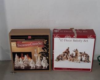 Lot 267 | Snowman Choir Set & Nativity Set
