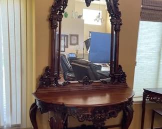 Lot 4 | Victorian Style Wall Table With Mirror
