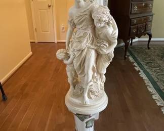 Lot 55 | Edwarian Statue & Ceramic Pedestal
