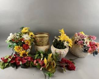 Lot 244 | Flower Pots & Faux Flowers
