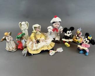 Lot 10 | Vtg Disney Figurines, Yolanda Bello Dolls & More!
