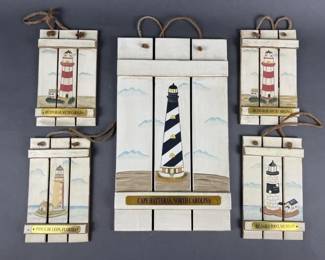 Lot 234 | Vtg Lighthouse Wall Hangings
