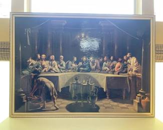 Lot 58 | Vtg Framed Last Supper Print
