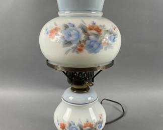 Lot 189 | GWTW Style Hand Blown Hurricane Lamp
