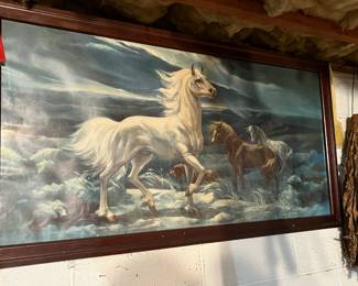 mid century horse print