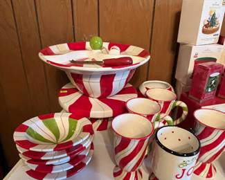 candy cane dishes