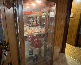 lighted curio cabinet