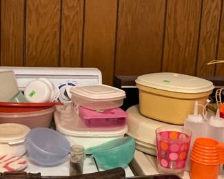 assorted tupperware