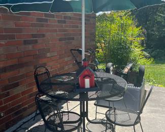 wrought iron patio set