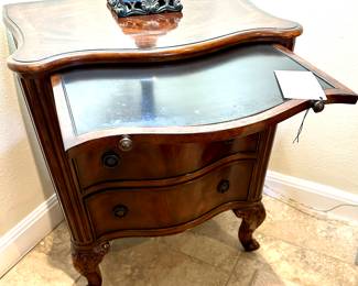 Handsome Hooker &  White chest/writing desk. Hardwood and cherry veneers with pull out riding surface over three drawers.