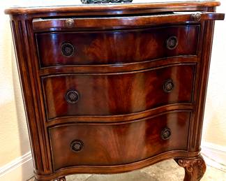 Handsome Hooker &  White chest/writing desk. Hardwood and cherry veneers with pull out riding surface over three drawers.