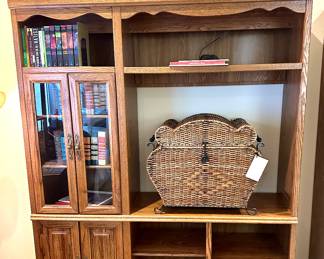 Organize your living space with this reversible multipurpose cabinet.