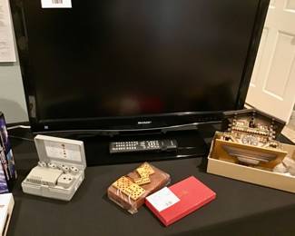 Sharp 32” AQUOS HD 1080p LCD TV with remote. Works.