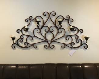 Uttermost Giuliana Wrought iron wall sconce for six candles.