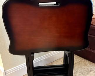 Vintage Bombay Company Mahogany finished TV trays in beautiful condition.