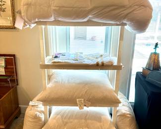 Legacy king size down alternative comforter/duvet insert. Legacy home luxury king bedding set. Gray duck and down feather pillow 27” x 38“  Down Decor duck feather pillow insert. 23“ x 23“