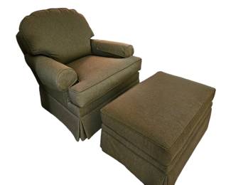 Ethan Allen occasional chairs with matching ottoman